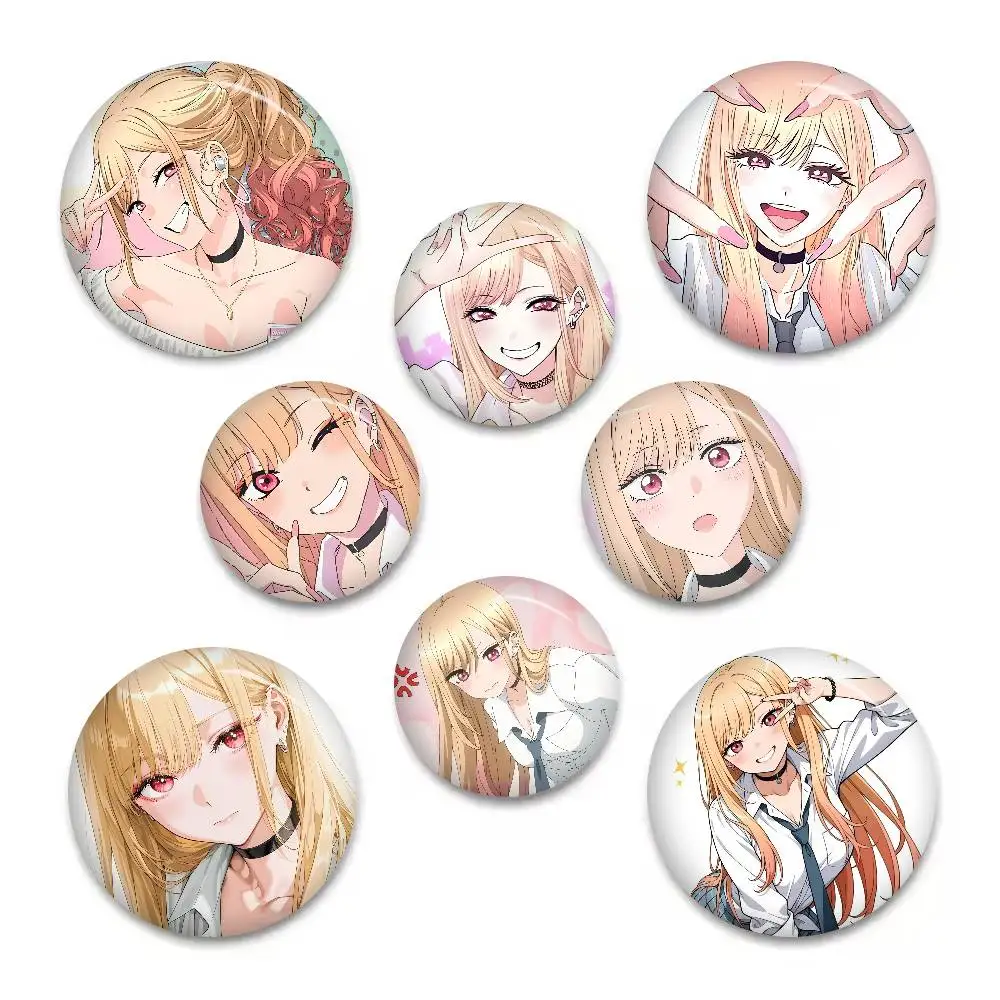 Comics My D-Dress Up Darling Anime Photo Brooches Creative Round Badge Gifts Pins