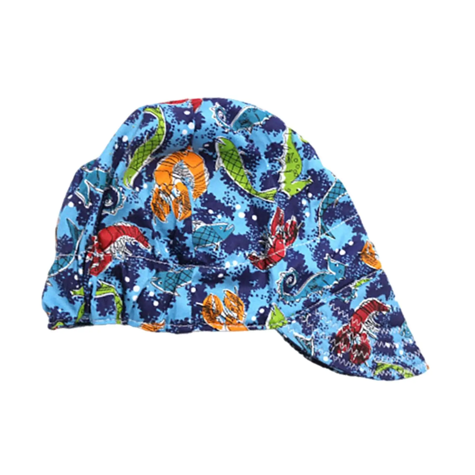 Welding Helmet Liner Cap with Elastic Strap Cotton Mesh Fabric Breathable Anti Spark Head Cover for High Temperature Work Safety