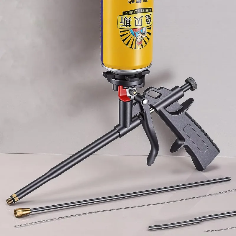 Professional PU Expanding Foam Gun Heavy Duty Detachable Nozzle Insulation Spray Dispenser for Filling Sealing Caulking Repair