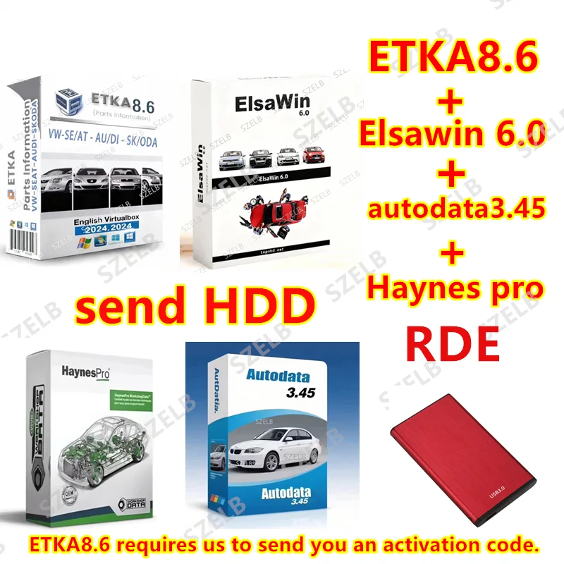 Haynes Pro und Autodata3.45 EU Auto-Reparatursoftware +Etka 8.6 mit ELSAWIN 6.0 Gruppen-Fahrzeugelektronik-Katalog