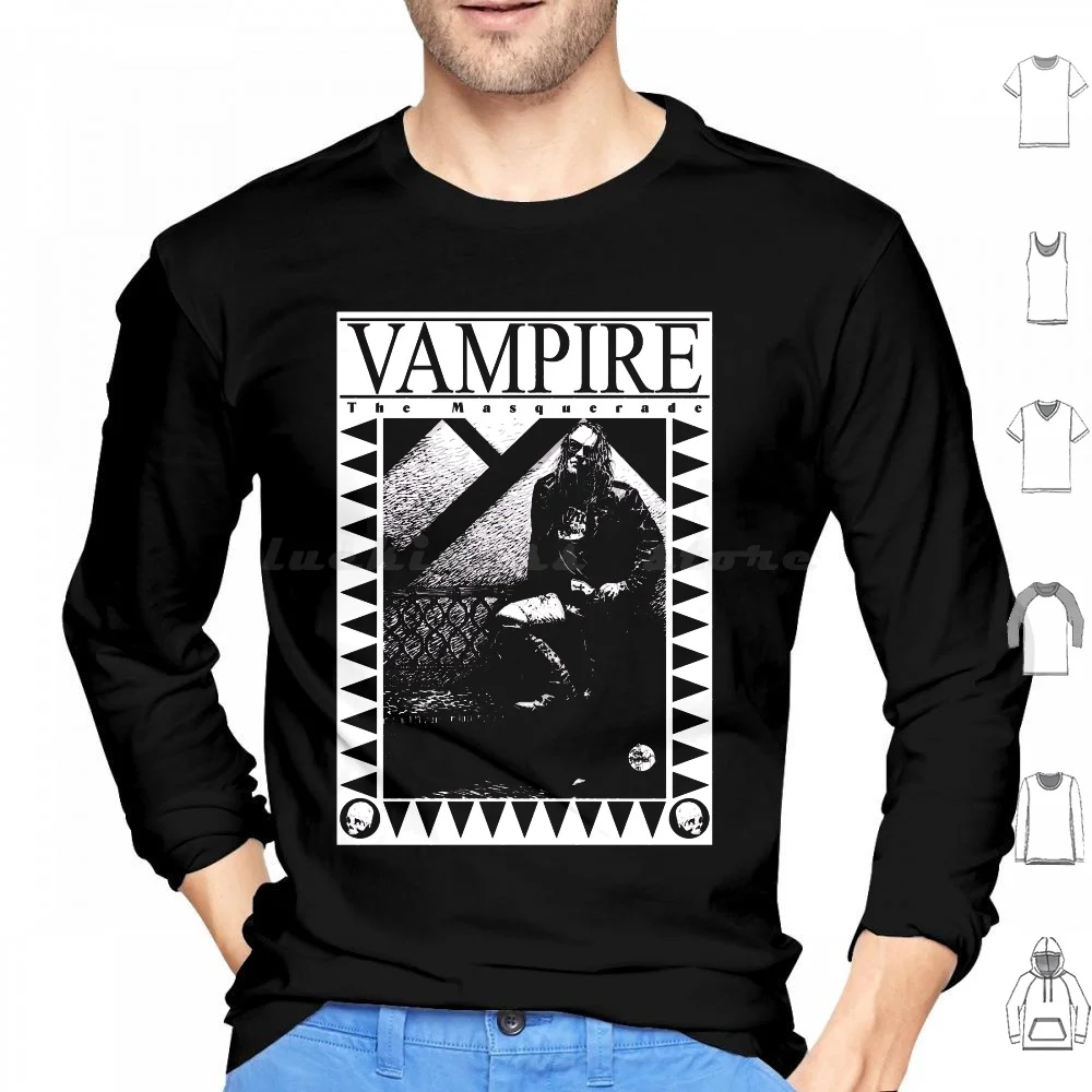 Retro : Vampire : The Masquerade Leg Up Hoodie Cotton Long Sleeve Vampire The Masquerade Vampire Classic World Of