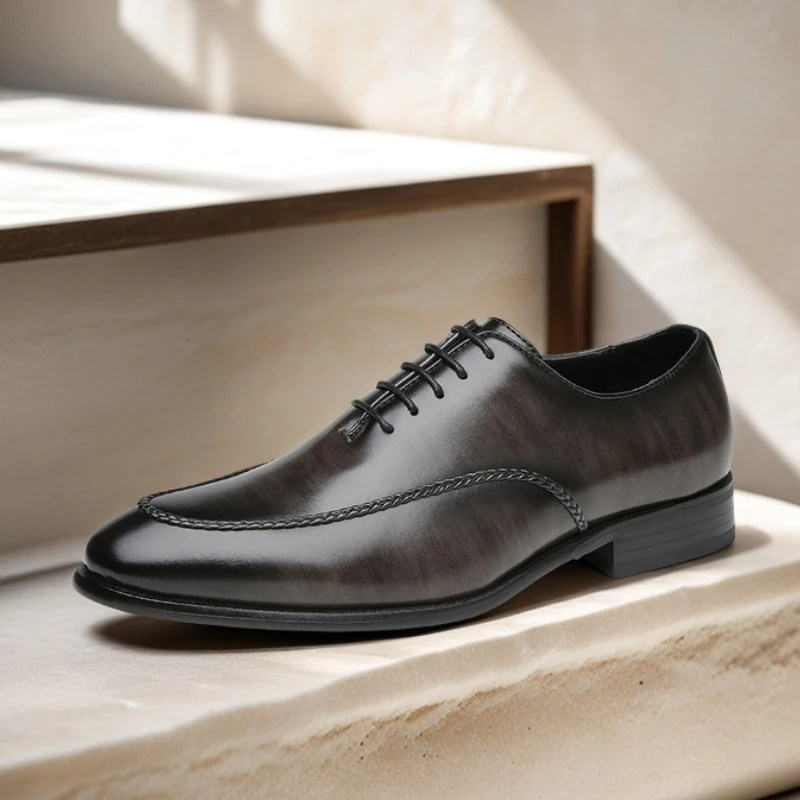 

Классические мужские деловые оксфорды-дерби, кожаная офисная обувь, винтажные молодежные джентльменские модельные туфли в британском стиле