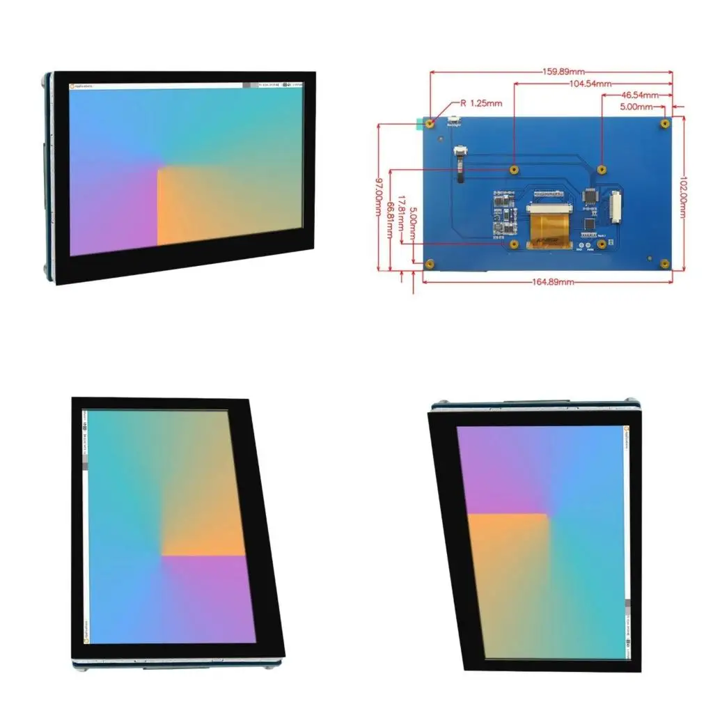 

A52B 4.3/5/7inch Touch Display Monitor Panel 800x480 Resolution Capacitive