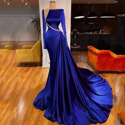 2025 Sexy Blue Mermaid Evening Dresses For Women Mermaid Customized Prom Gowns Princess Party  Mopping Length Vestidos De Noche