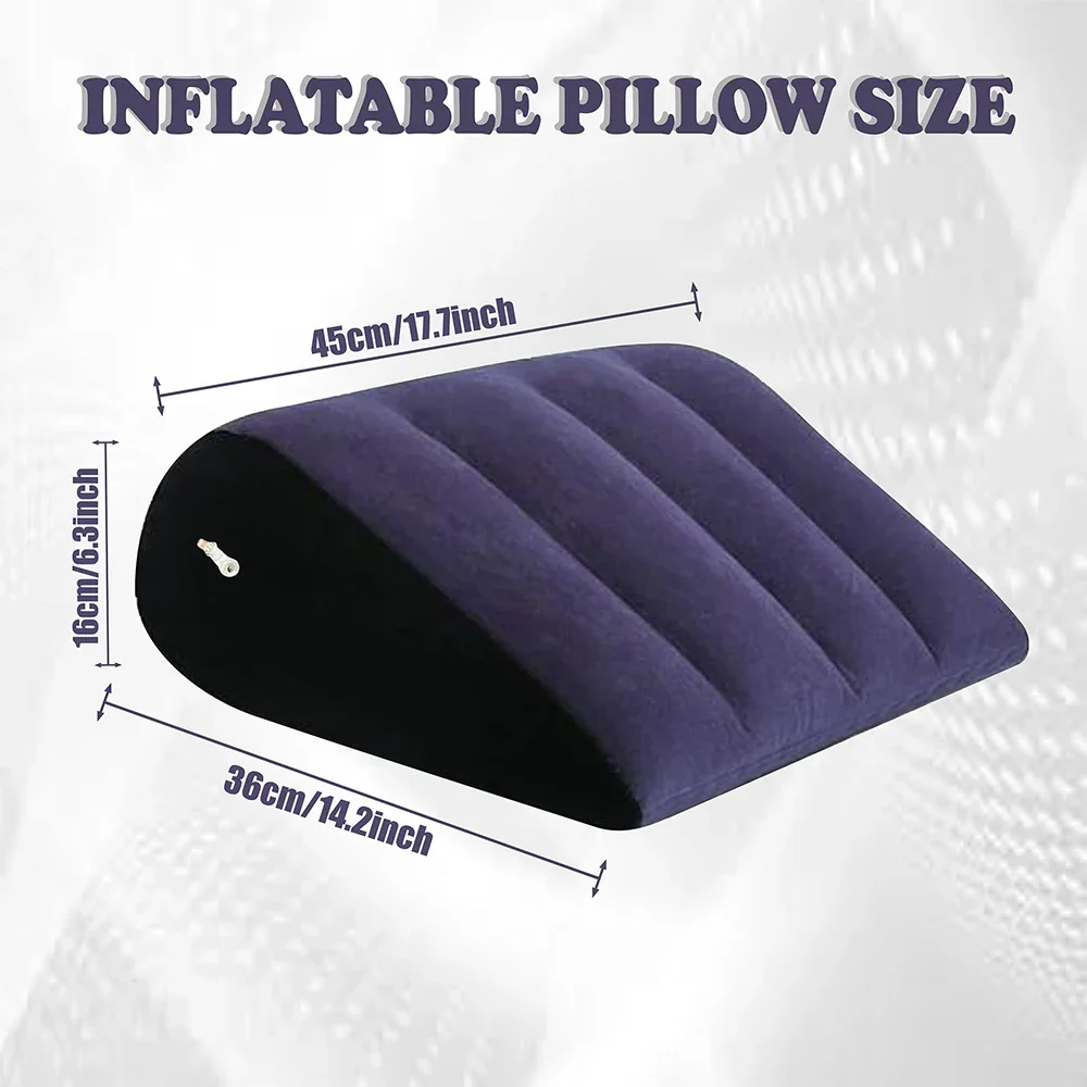 Inflatable Wedge Pillow Love Intercourse Cushion 18 Adult Sexuality Position Couple Body Support Cushion Air Triangular Pillow image 6