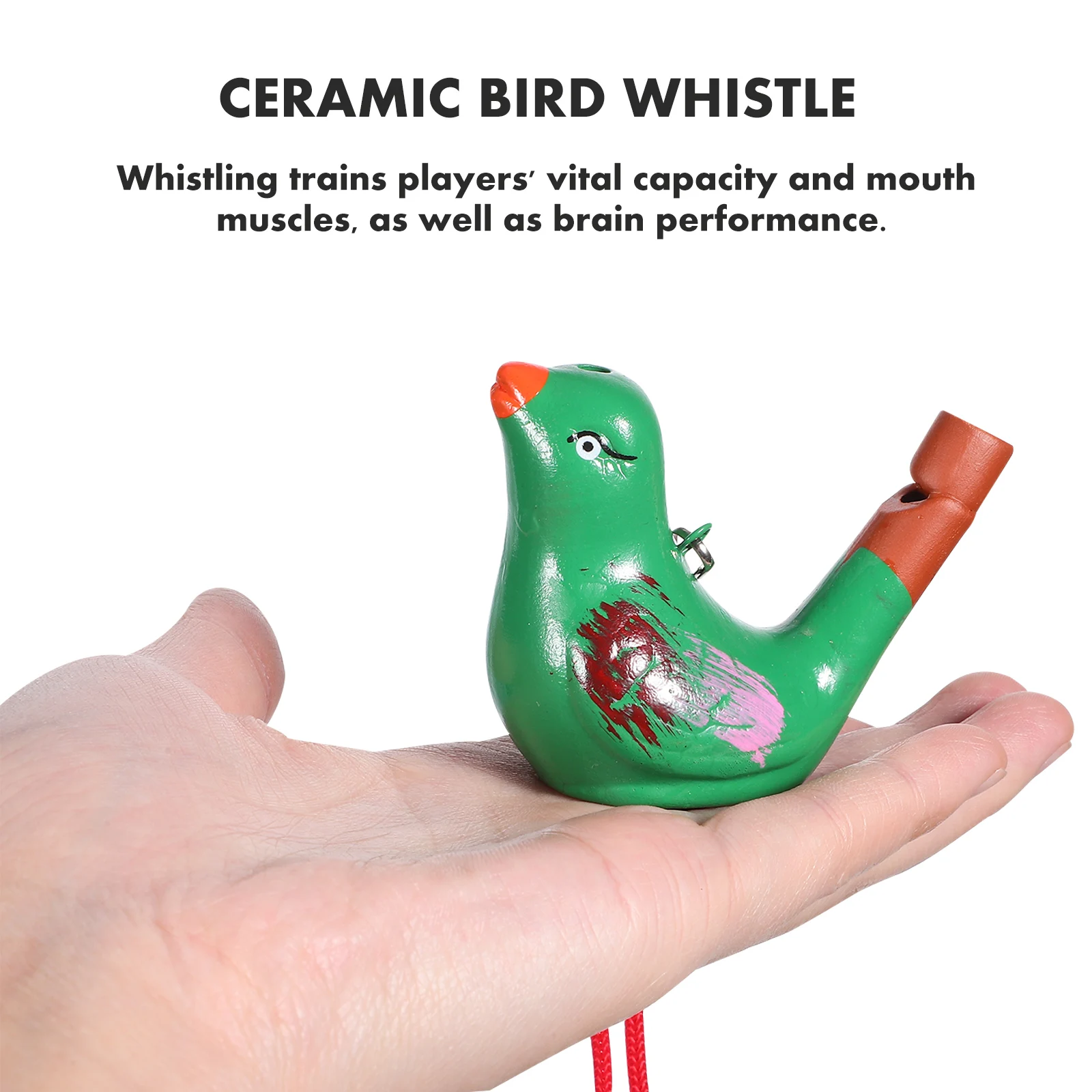 

6 Pcs Bird Whistle Shape Rescue The Blow Party Favors with Lanyard Ceramics Animal Noise Maker Survival Baby