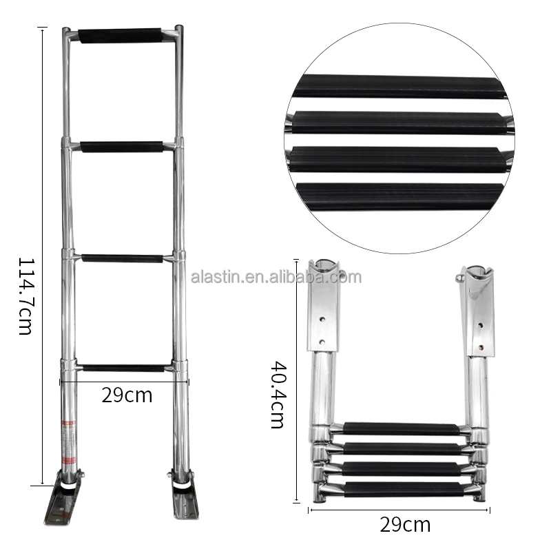 POWER Dive Ladders Hot Sale Ladder Boat Ladder for Inflatable Rigid Boat 316/304 Stainless Steel Durable High Mirror Polish