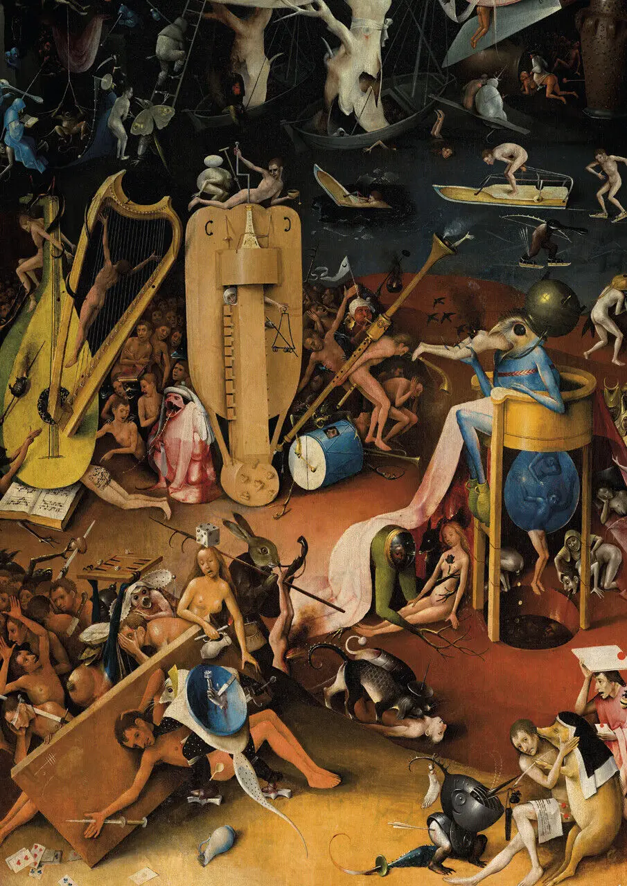 Hieronymus Bosch - Hell Wall Print Art Canvas Poster For Living Room Decor Home Wall Picture