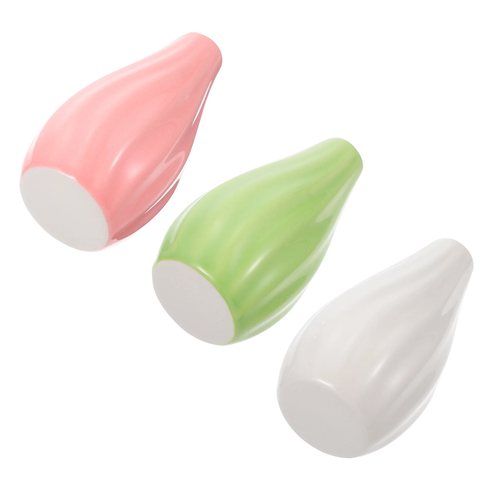 

3 Pcs Home Decor Tabletop Vase Flower Container Decorative Ornament Hydroponic Ceramics