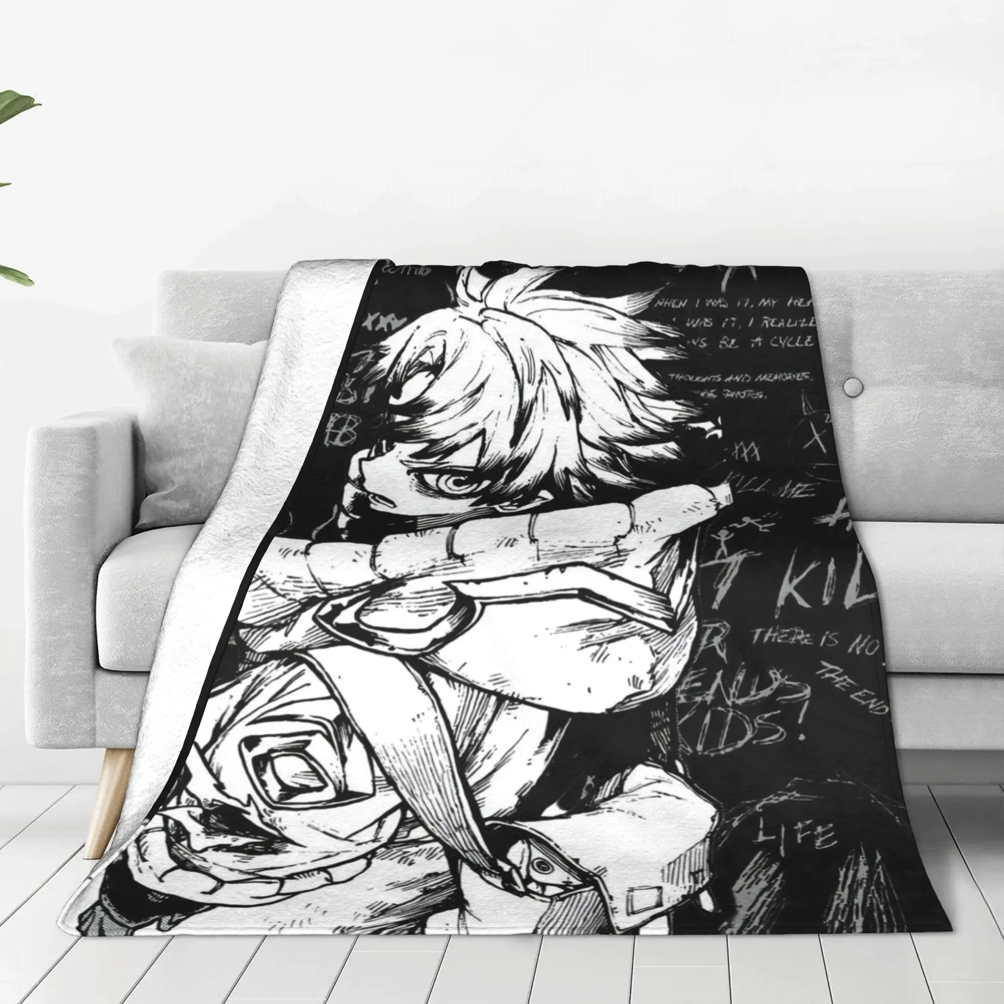 Gachiakuta Rudo Blanket All Season Gachiakuta  Breathable Super Warm Throw Blankets For Sofa Travel Bedding Throws