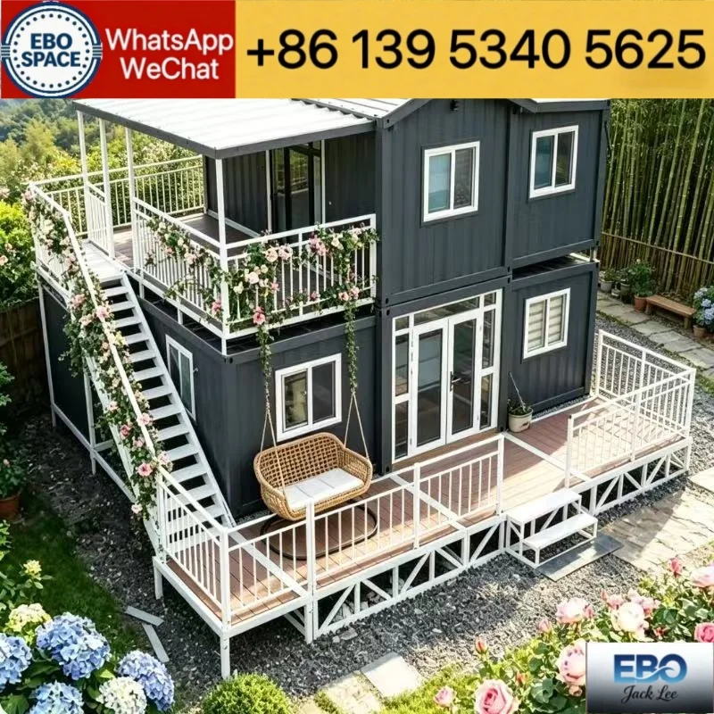 Expand Out Foldable Shipping Container Prefab Shop Kiosk Glass Front Design Thermal Insulation Mobile Cafe Convenience Store Com