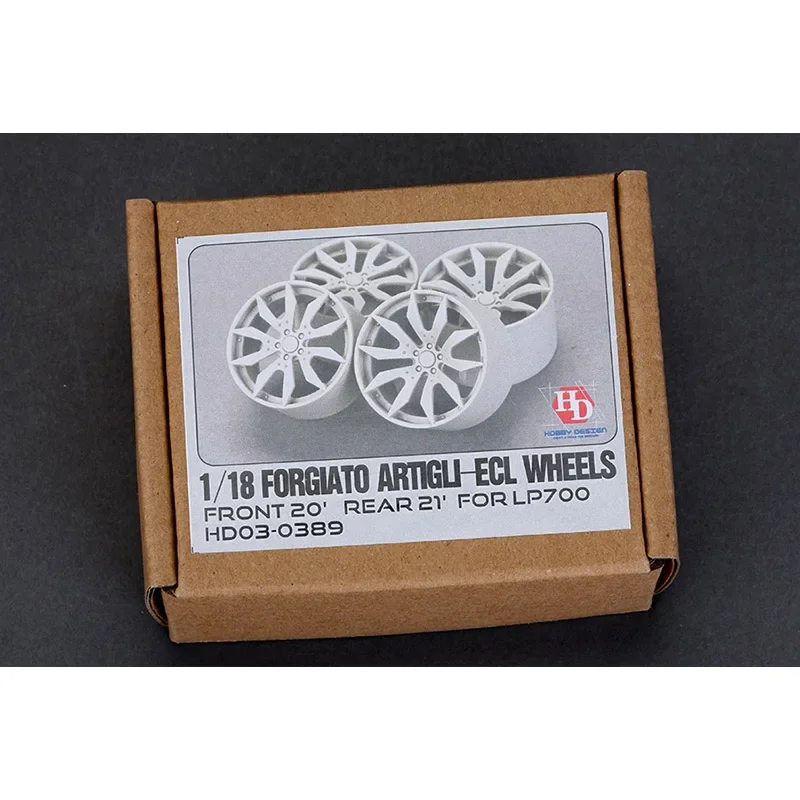 Hobby Design HD03-0389 1/18 Forgiato Artigmovies-ECL Wheels tative-up Set Hobbyist Gift Hand Made Arts for Professional Adults