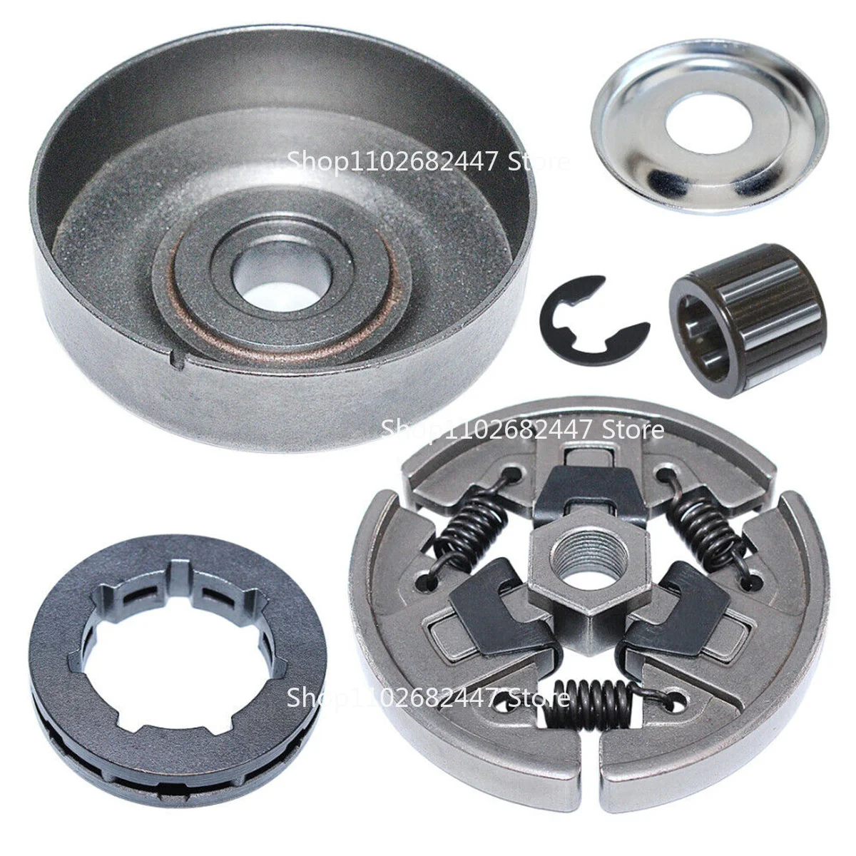 Clutch Drum Bearing Washer Kit For  MS290 MS390 029 039 MS310 Chainsaw Part Replace Needle Bearing Sprocket Rim E-Clip 2023