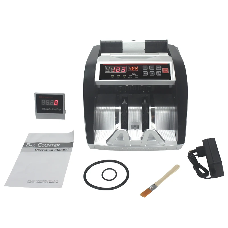 Imagem -06 - Recarregável Money Counting Machine Bill Cash Bank Note Counter Detector com Bateria Multi Idiomas 5800c