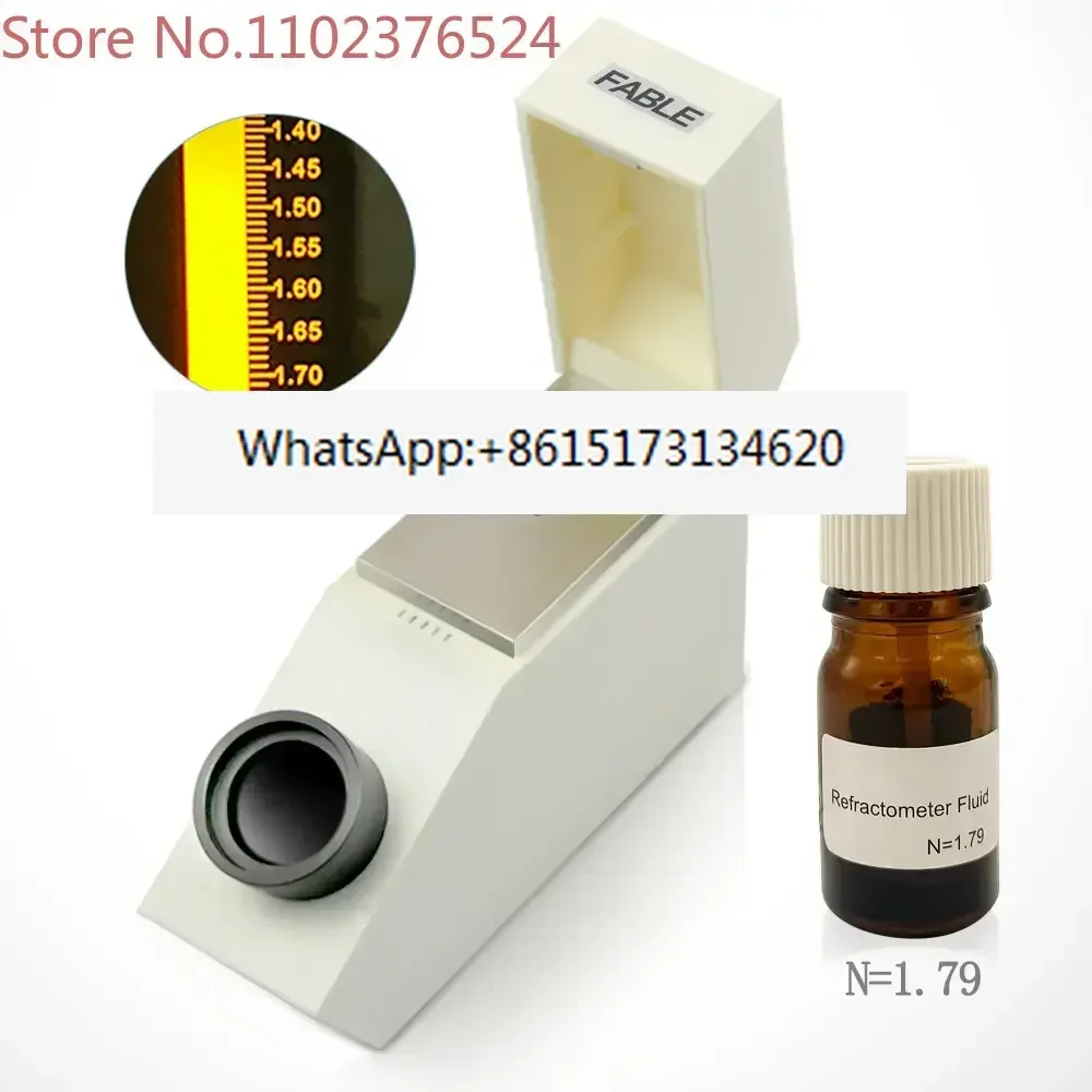 

Laboratory Gem Refractometer With Adjustable Built-in LED light jewelry Identifier Tester Testing Instrument 0.002 Accuracy