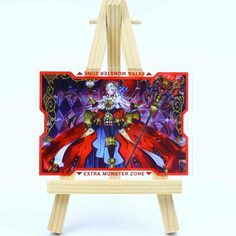 Yu-Gi-Oh! 2 Sheets Center Card MLICE QUEEN Hearts of Crypter Diy Acrylic Box Divider Action Toy Figures Anime Game Collection