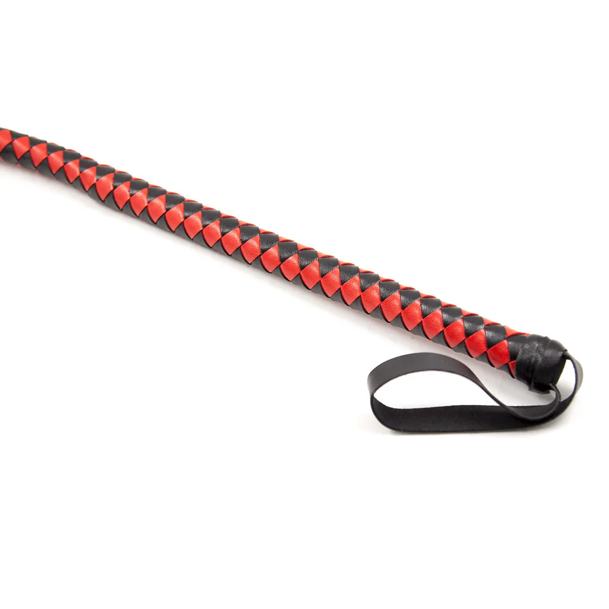 Leather Horse Whip Bull Whip, 4 Plait Bullwhip,Color Choice: White or Red