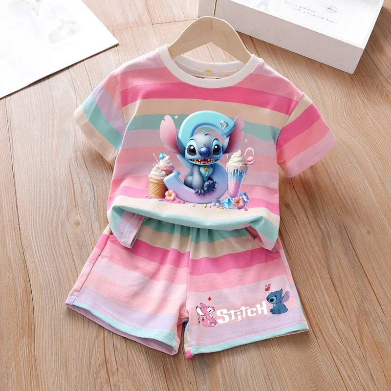 

Комплекты из 2 шт., детские летние костюмы в полоску для маленьких мальчиков и девочек, футболка с надписью A-Z, шорты, повседневная модная одежда, подарок