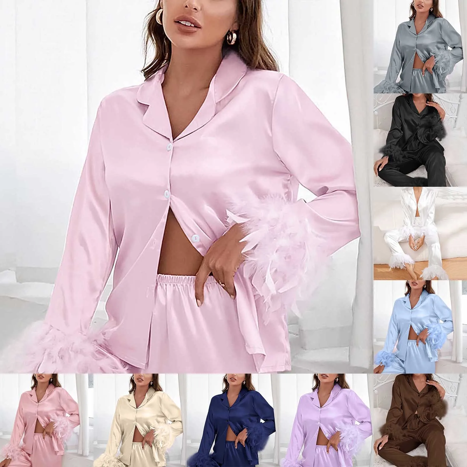 Ensemble de pyjamas en satin blanc imbibé pour femmes, robe de soirée de demoiselle d'honneur, revers en satin, élasticité multicolore, sexy