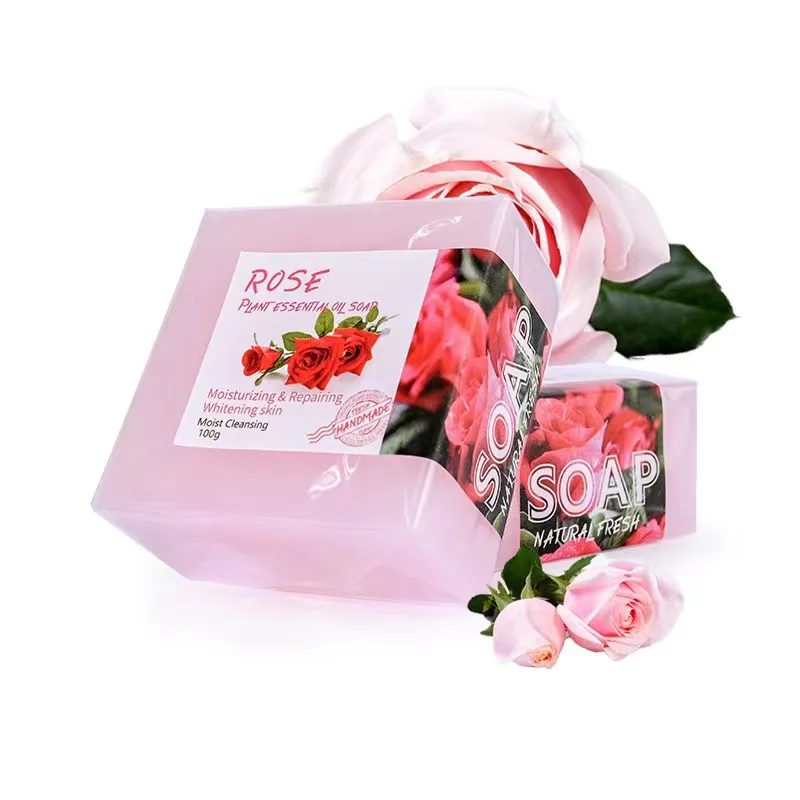 100G Hand Exfoliating Bath Soap Essential Oil Rose Lavender Soaps Transparent Face Honey Turmeric Aloe Coffee Goats Milk
