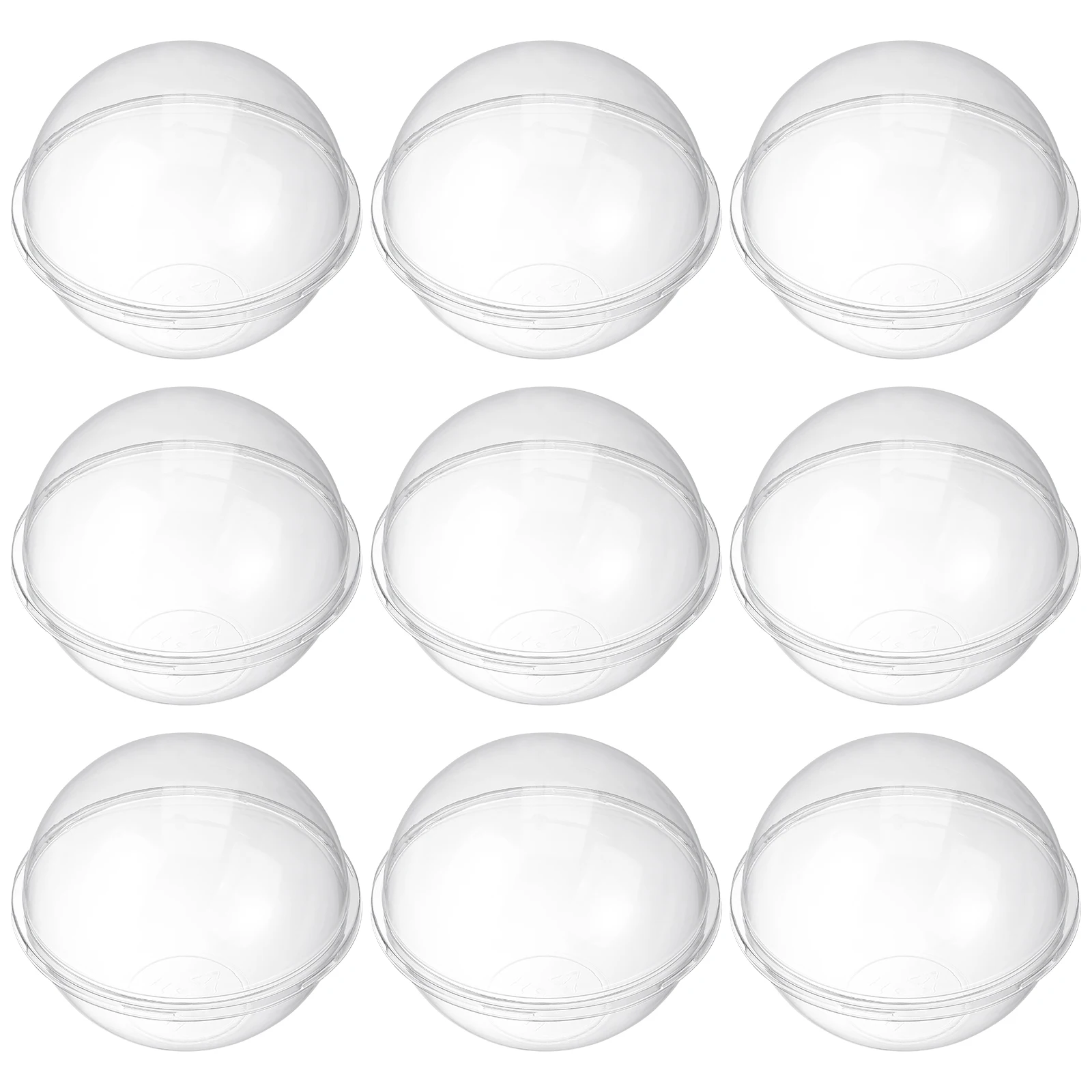 

10 Pcs Transparent Cake Container Plastic Sphere Box Ball Shape Food Storage Lightweight Portable Kitchen Accessories