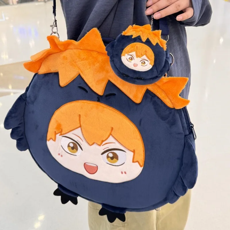 Haikyuu حقيبة كروسبودي على ظهره قلادة المحفظة هيناتا شويو كاجياما توبيو ياماغوتشي تاداشي تسوكيشيما كي حقيبة سماعة الاذن الهدايا