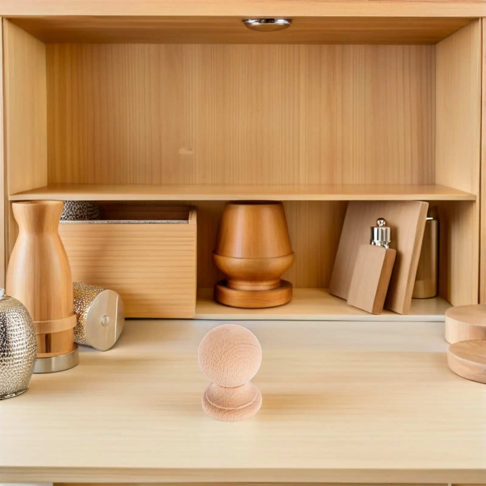 4 Piezas de Adornos Tallados de Madera Dura sin Acabado de Primera Calidad para Postes de Escaleras, Postes de Cama, Barras de Cortina, Adornos para Portones de Cercas, Decoración de Madera para el Hogar