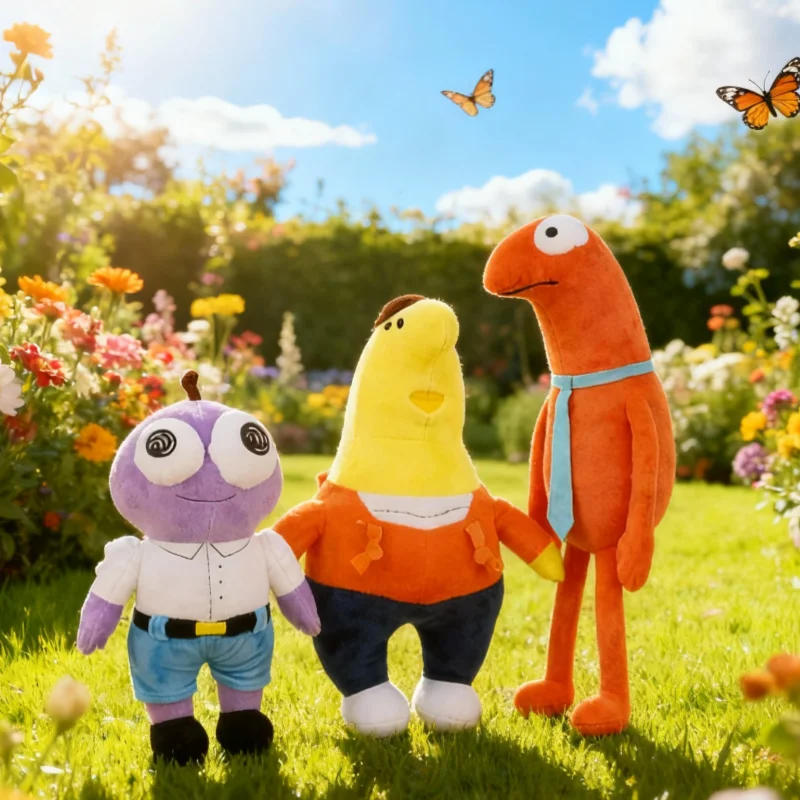 Simpatici amici sorridenti morbidi giocattoli di peluche Cartoon Anime bambole cuscino periferiche giocattolo animato felice per bambini giocattolo regalo di compleanno