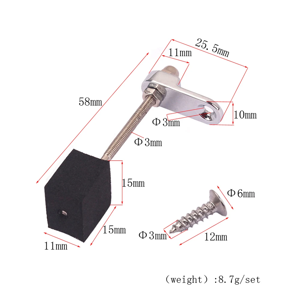 

Bracket Support For Electric Guitar Square Black Spongy Cushion Silver Qf02 Mounting Holder Stand Guitar