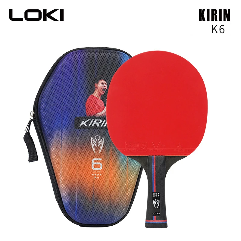 

Ракетки для настольного тенниса Loki KIRIN 6, готовая ракетка для пинг-понга, профессиональное лезвие для соревнований и тренировок FL/CS