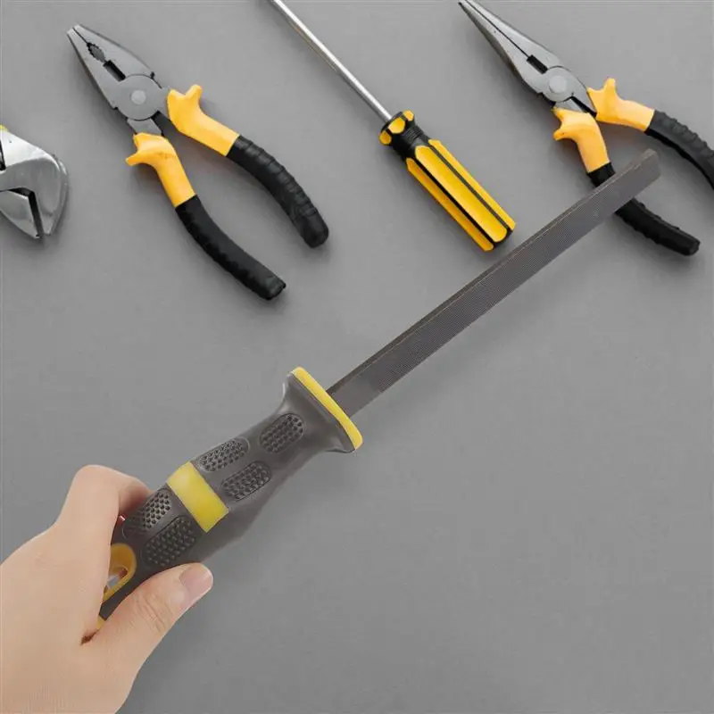 5pcs Rubber Files Handles Metal Grip Files Handles Non-Skid Woodworking Polishing Tool Replacement