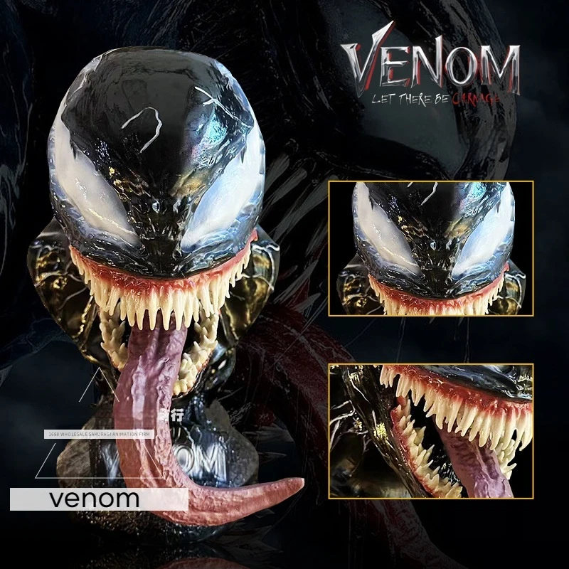 Deadly Guardian Venom Action Figure Half Body Chest Image Model Desktop Ornament Cool Christmas Gift Kids Toys Ternurins Toys