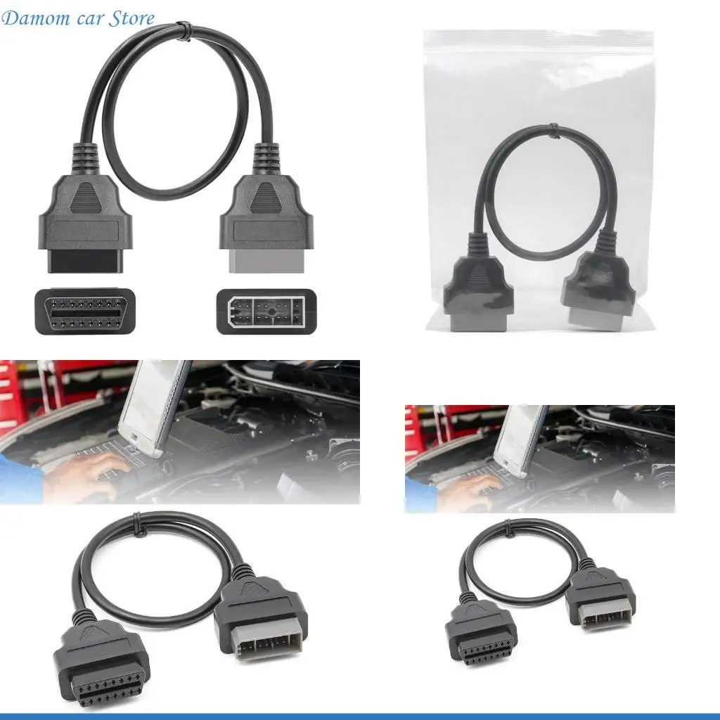 

A2UC Obd1 к Obd2 Автомобильные адаптеры сканера Провод 14-контактный на 16-контактный преобразователь кабеля