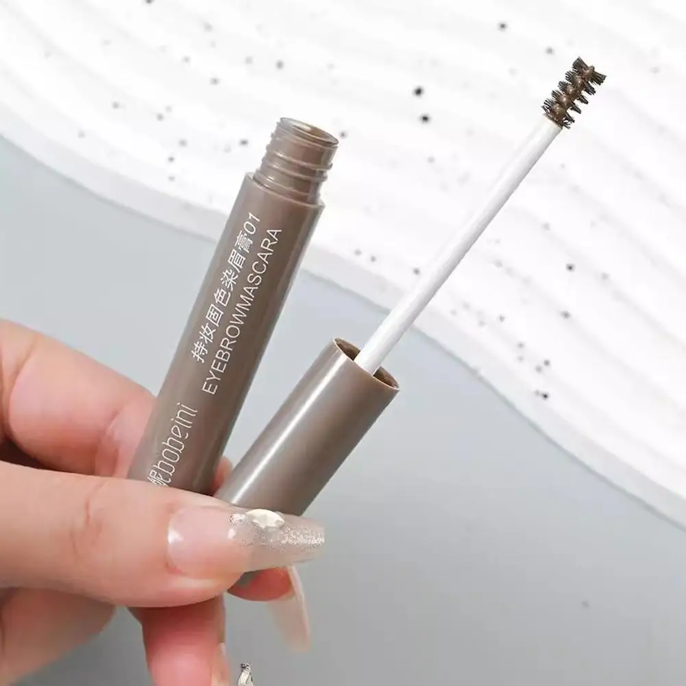 Cremes de sobrancelha de tingimento líquido natural à prova d'água, longo, marrom, secagem de olhos 3d, sobrancelha rápida, duradouro, sem manchas, maquiagem em gel u4e6