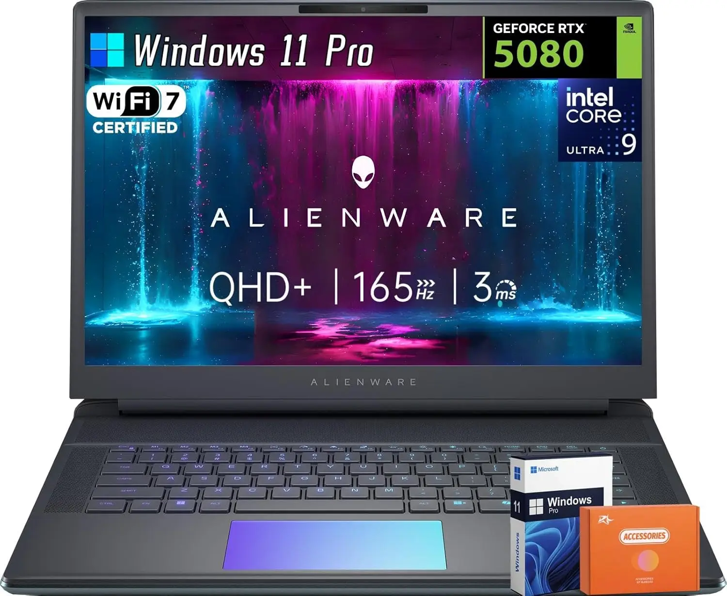 

Игровой ноутбук Alienware 16 Area-51, 16 дюймов QHD+ 300 Гц, Intel Ultra 9 275HX, NVIDIA RTX 5080, 16 ГБ GDDR7, 32 ГБ DDR5, 2 ТБ SSD, Wi-Fi 7