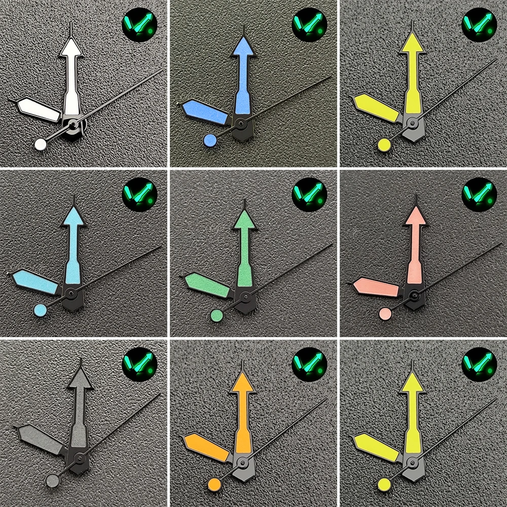 NH35 Hands Green Luminous Watch Pointers Needles Set Fit NH35 NH36 Automatic Movement Watch Modification Repair Parts Accessorie