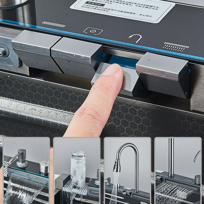 Stainless Steel Waterfall Kitchen Sink 3