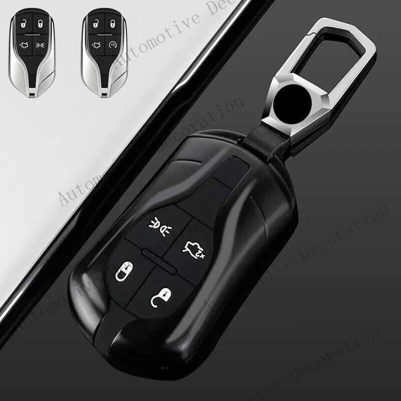 Z+ Aluminum Alloy Car Key Fob Cover Case For Maserati Quattroporte Levante Ghibli