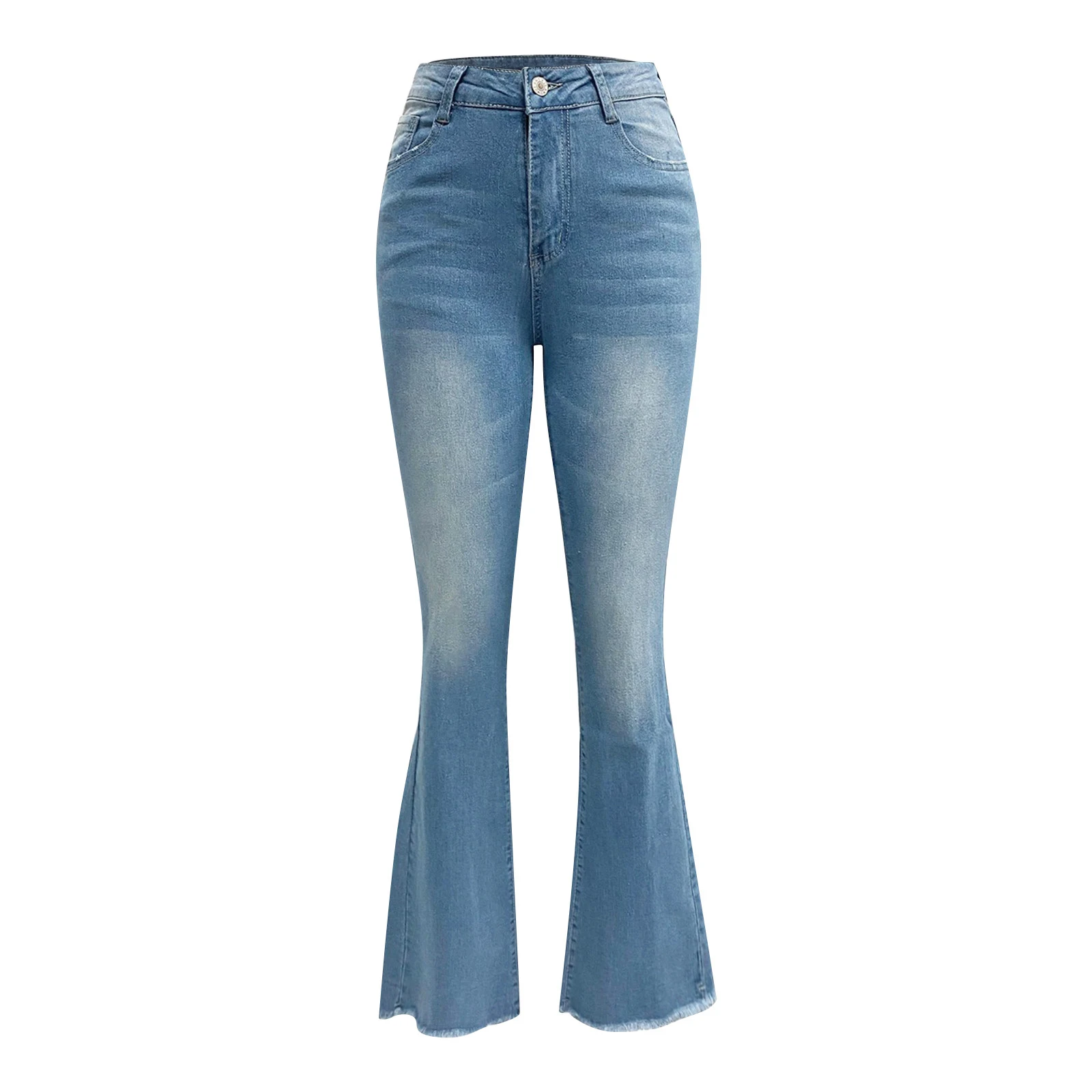 Dames 2026 Klassieke stijl gewassen casual en veelzijdige jeans Mode Retro woon-werkverkeer Afslankende rechte broek met wijde pijpen