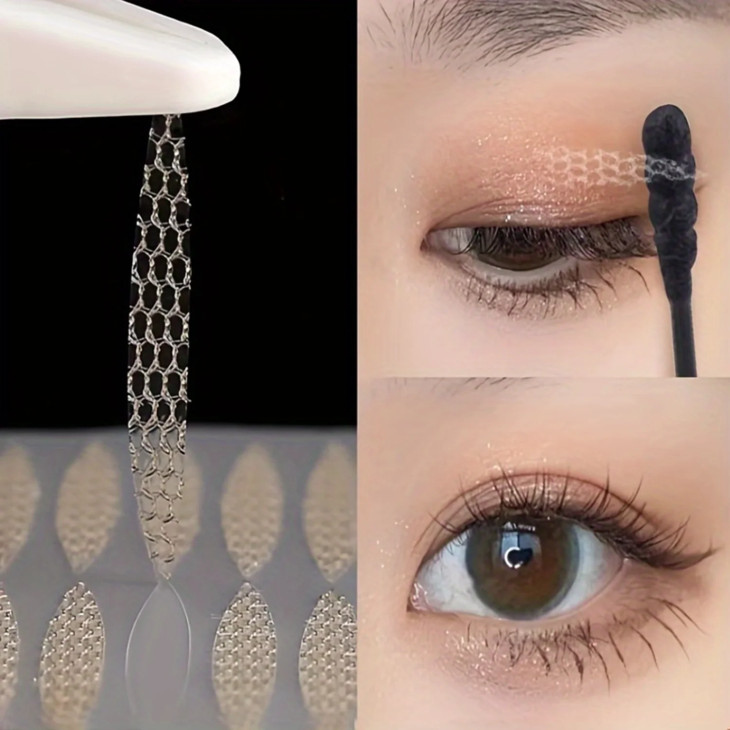 Eyelid Tape With Tool -  Stickers/Roll, Fragrance-Free Double Lace Eye Lift Strips For A More Opening Look