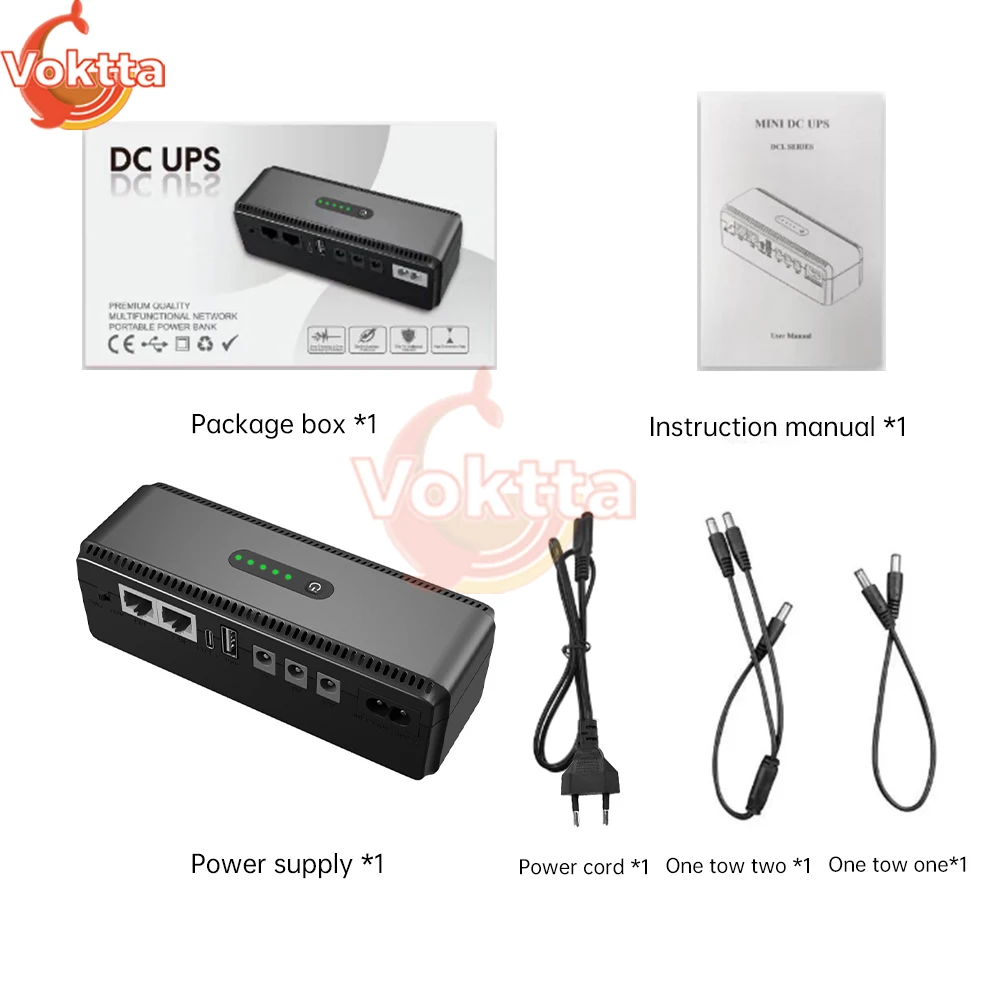 Imagem -06 - Ups Battery Backup Power Supply Monitoramento Óptico Cat Fonte de Alimentação Ininterrupta ue dc 8800mah 10400mah 5v 9v 12v