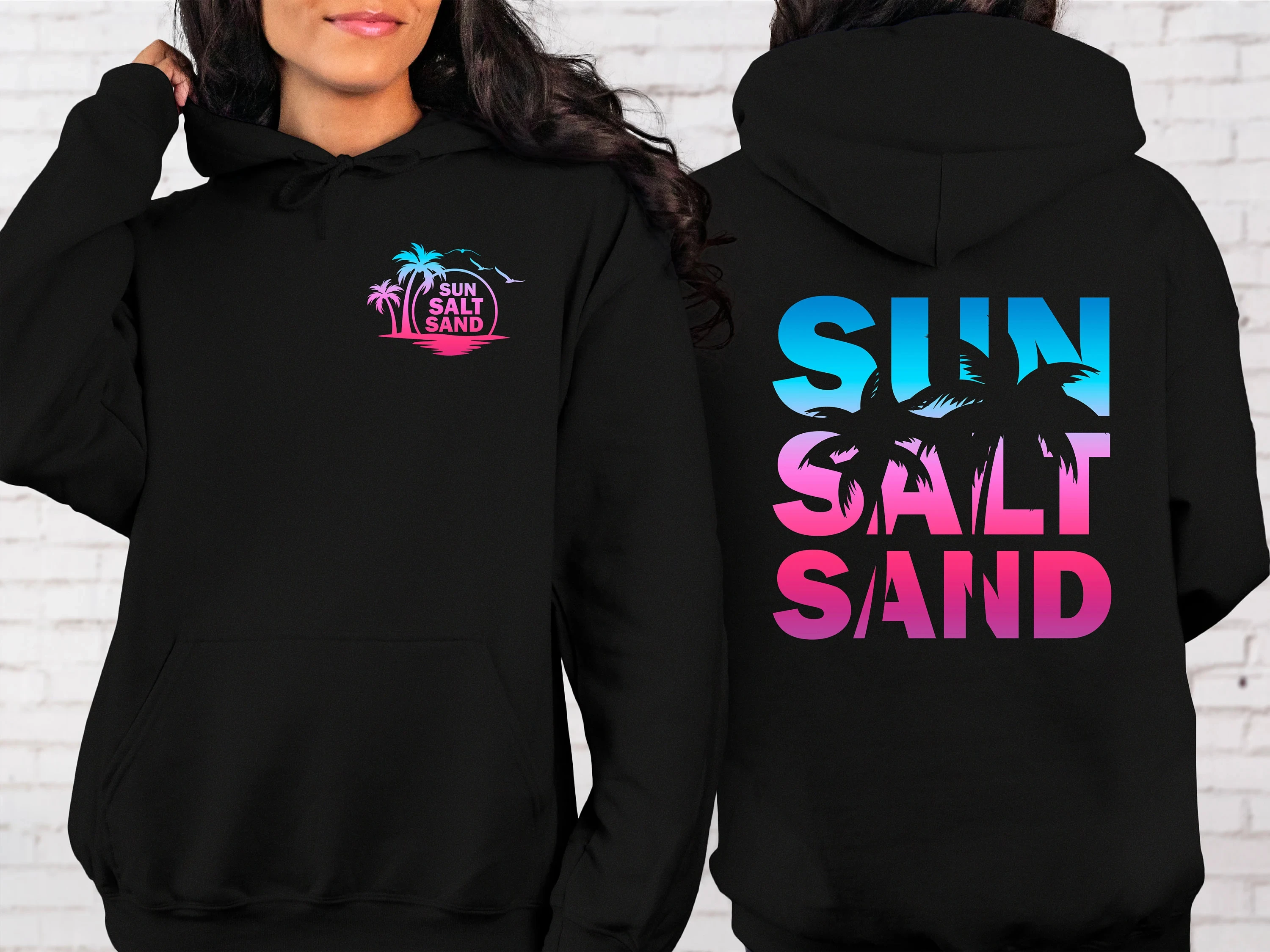

Толстовка с капюшоном Sun Salt Sand для женщин, толстовка с длинными рукавами, пуловер унисекс, уличная осенне-зимняя одежда, топы Y2k, уличная одежда
