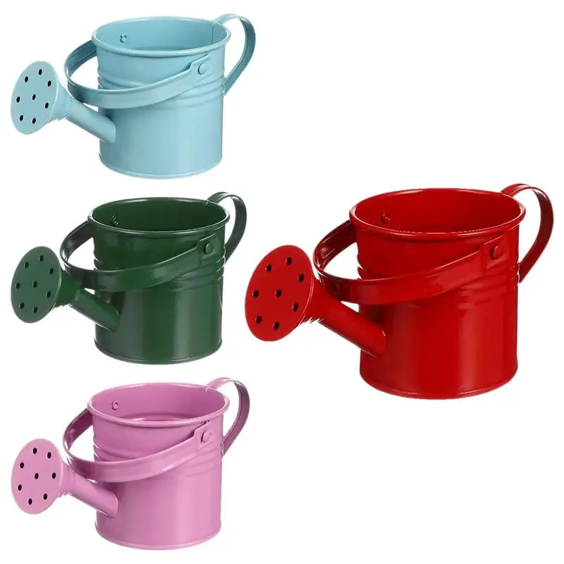 

Watering Pot Galvanized Watering Can For Plants Scene Ornament Flower Container With Handle For Backyard Patio Lawn Family