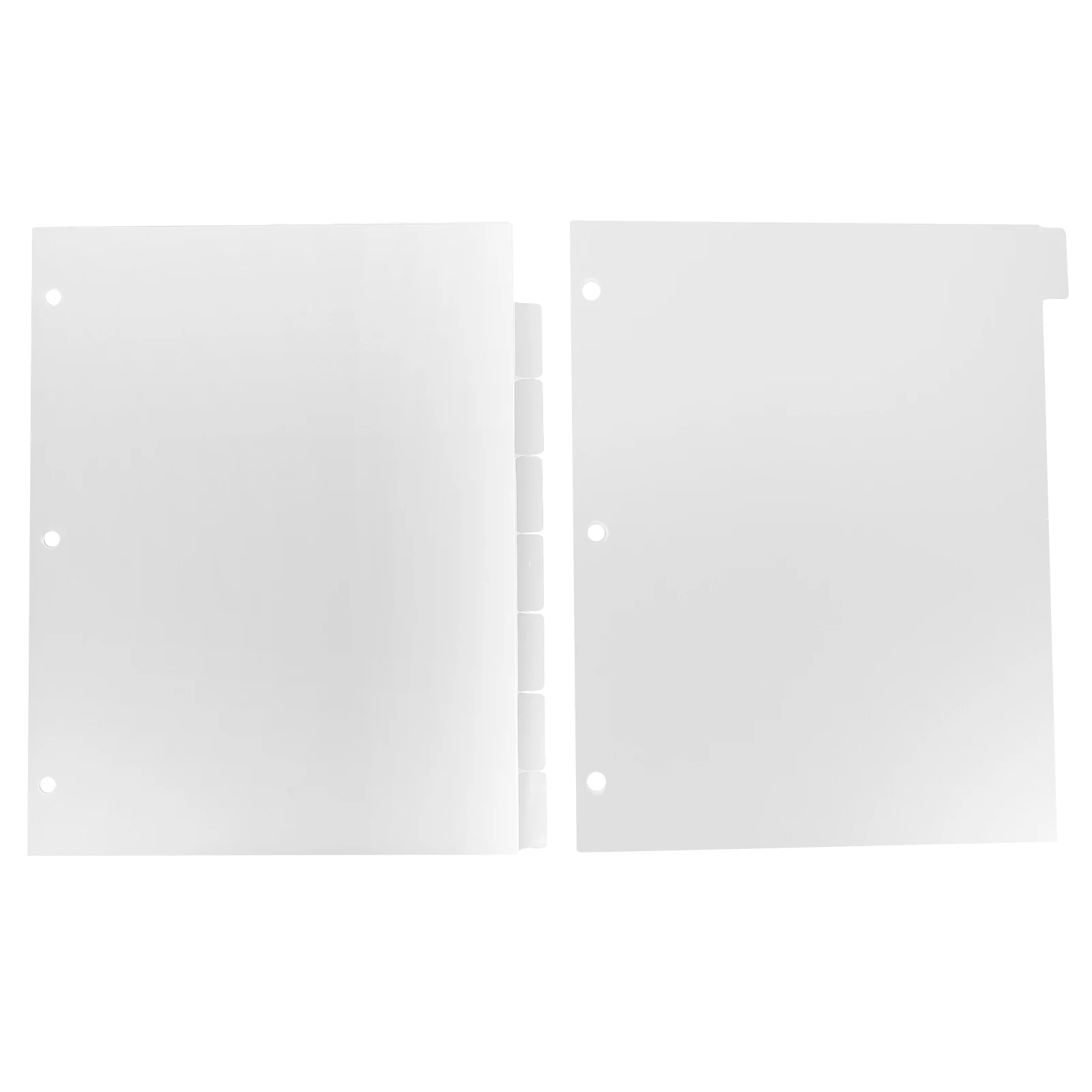 

Separator Page Clear Binder Dividers Frosted PP Divider Tabs for Office School Index Loose-Leaf Notebook File for Binders