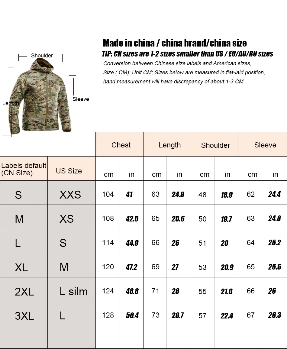 KIICEILING K-ESG Multicam Tactical Jackets For Men Winter Warm Waterproof Camouflage Parkas Women\'s Coats Down Clothing