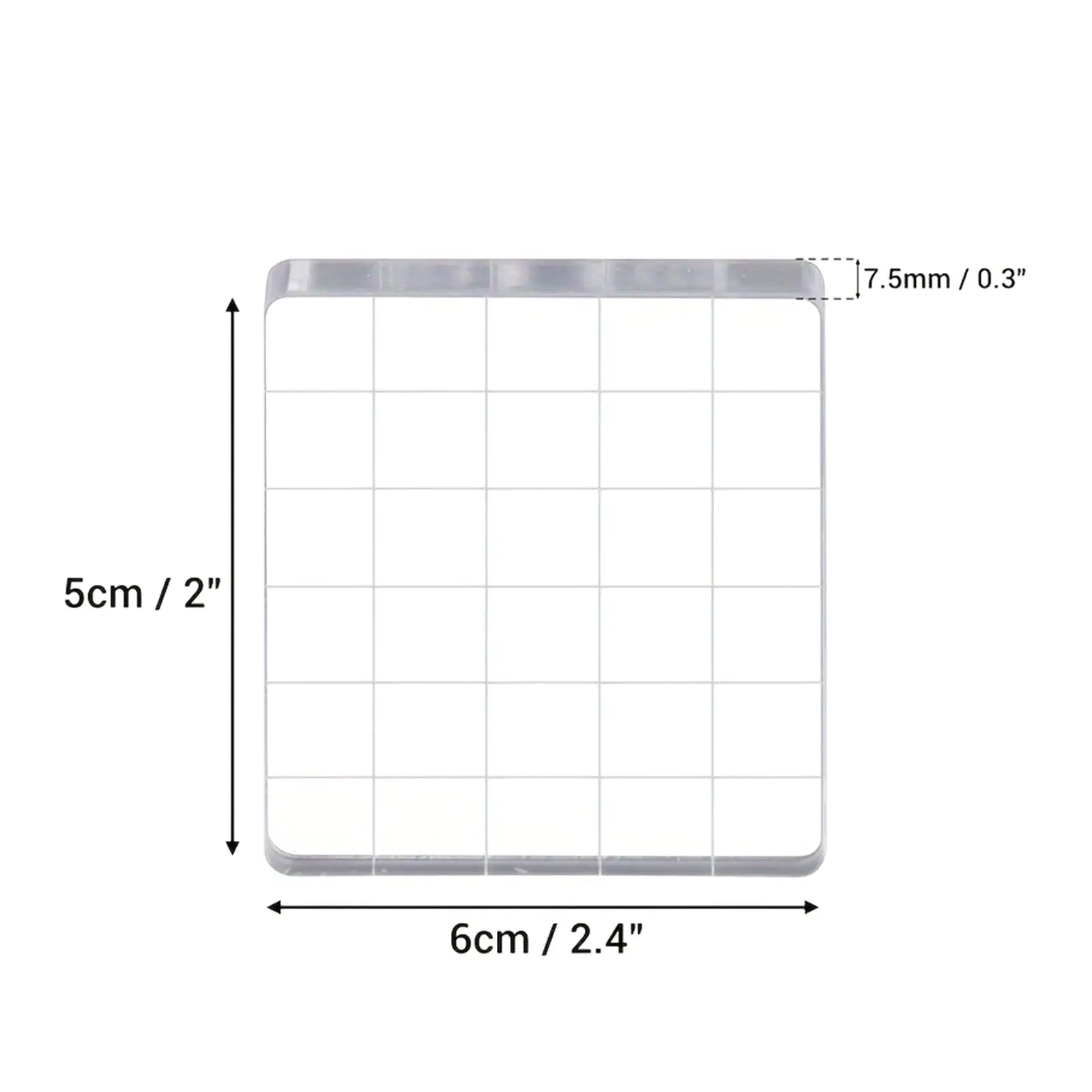 Acrylic Stamp Blocks with Grids for Card Making Kids Scrapbooking Crafts