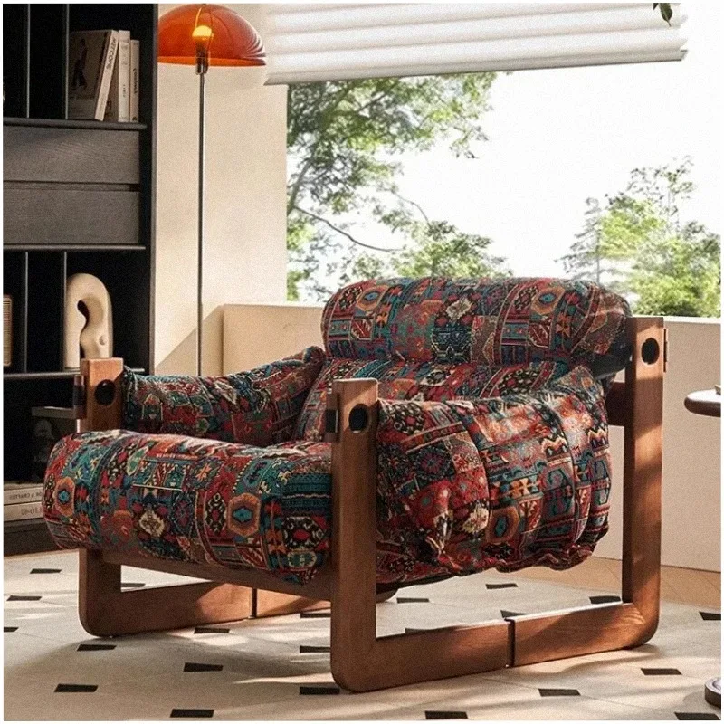 Armrest Wood Living Room Chairs Luxury Designer Art Oversized Nordic Lounge Chair Armchair Bauhaus Fauteuil De Salon Furniture