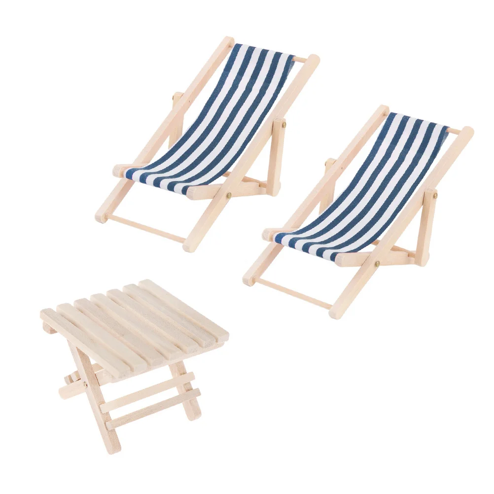 Zomer Strand Accessoires Stoel Miniatuur Versieringen Meubilair Huis Klapstoelen