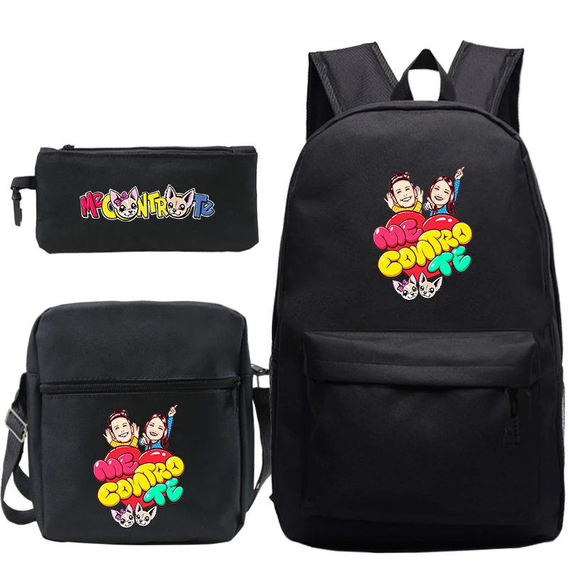 

Mochila Me Contro Te Backpack 3 Pcs/Set School Bags for Girls Boys Laptop Travel Bagpacks Students Bookbag Shoulder Bags Pen Bag