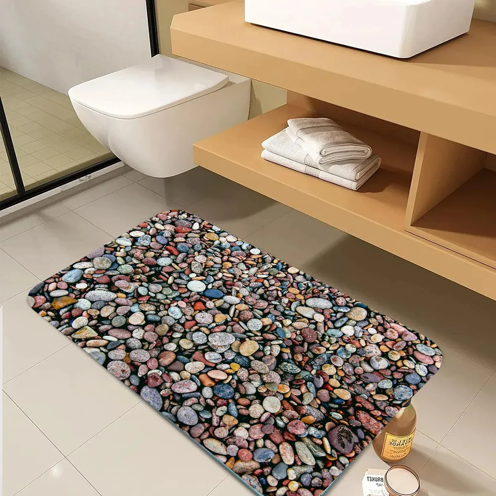 3DTrue Stone Pattern Rugs Living Room Mat Kitchen Carpet Rug for Bedroom Mats Doormat Entrance to Home Decor Items Choice Foot